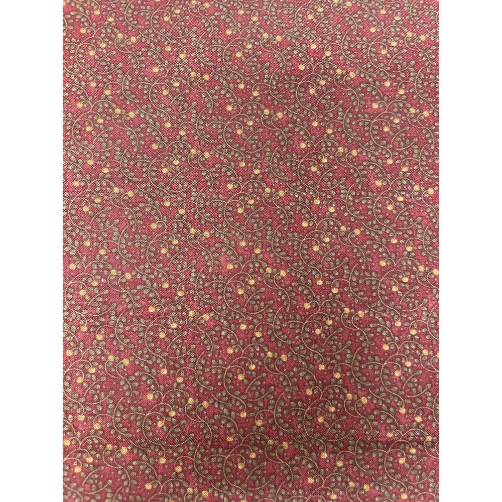 ⚜️Friendly Folk Sandy Gervais for Moda Cotton Fabric Brick Red Vines 5.75 yds